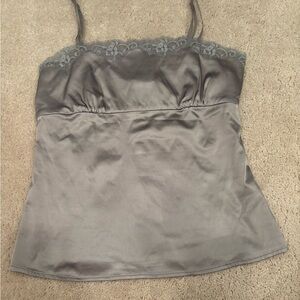 New York & Company Gray Lace Camisole